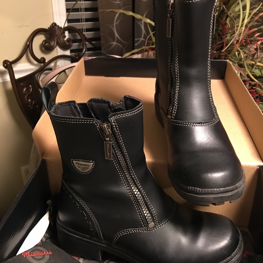 Women's Milwaukee Motorcycle Riding Boots 7.5